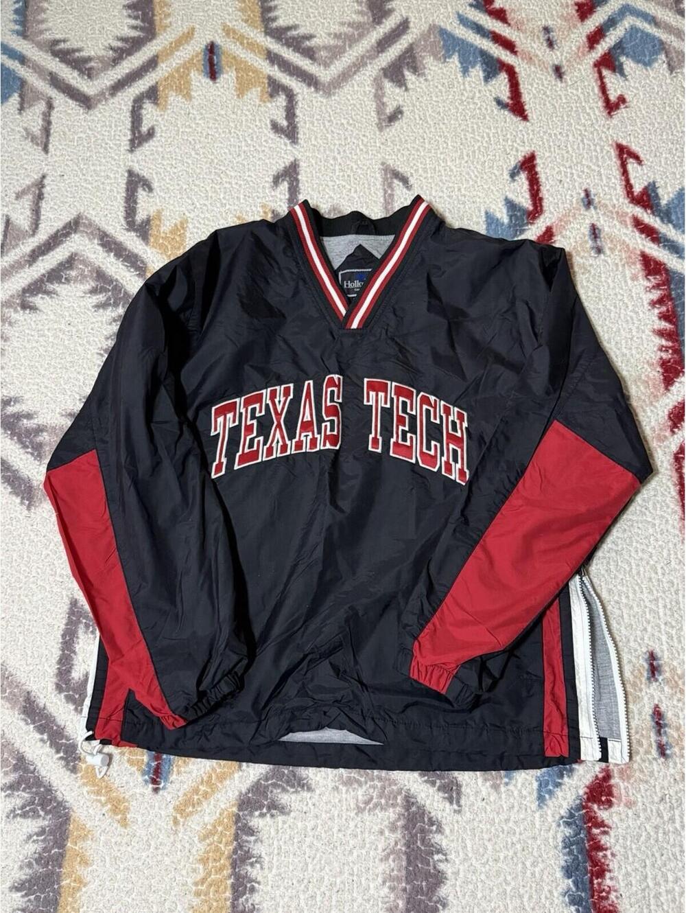 Vintage Holloway Texas Tech Red Raiders V-Neck  Pullover Red Black Size Small